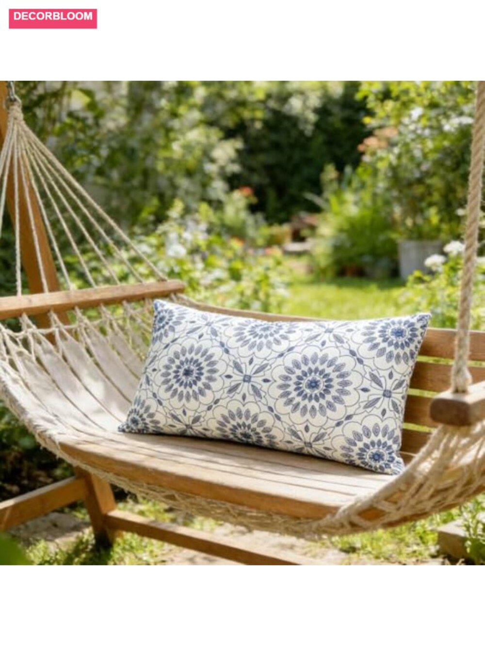 Embroidered Lumbar Throw Pillow Cover 12x20 Cotton Linen Home Decor - Picture 5 of 6